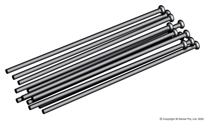3mm x 125mm Needle set of 12